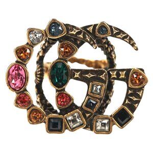 GUCCI GG Marmont Ring metal S Gold Tone Auth 153329M